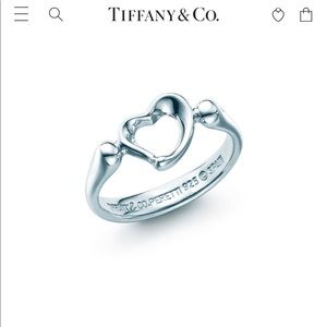 Tiffany Open Heart Ring